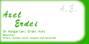 axel erdei business card